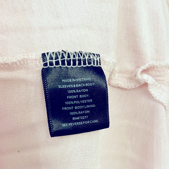 raw cut Vera Wang chiffon shirred layer knit back - Picture 5 of 12